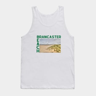 Brancaster Beach Norfolk Green Lettering Tank Top